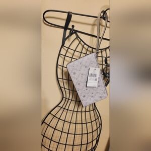 Kate Spade Gray Floral Wristlet